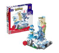 Mega pokémon - piplup e sneasel divertimento sulla neve, set adventure builder con 171 pezzi da costruire e sistema mattoncino movimento, con pinlup e sneasel, giocattolo, 7+ anni, hkt20