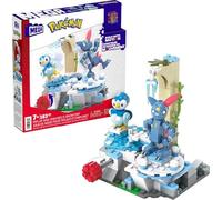 Mega pokémon - piplup e sneasel divertimento sulla neve, set adventure builder con 171 pezzi da costruire e sistema mattoncino movimento, con pinlup e sneasel, giocattolo, 7+ anni, hkt20