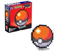 Mega Pokémon - Poké Ball Pixel Art, Set da Costruire con 381 Pezzi e Stile retrò pixelato, da esporre con Base Inclusa o da Appendere a Parete, Giocattolo per Collezionisti, 13+ Anni, JGG71