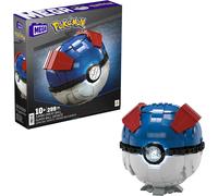MEGA POKéMON - MEGA BALL GIGANTE, SET DA COSTRUIRE CON 299 PEZZI E LUCI, PULSANTE CENTRALE SI ILLUMINA E LAMPEGGIA