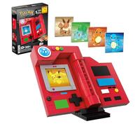 MEGA Pokémon - Pokédex della regione di Kanto, set da costruire con 322 pezzi, display, dettagli luminosi e 5 carte lenticolari di personaggi Pokémon, giocattolo per collezionisti, 13+ anni, HYM37