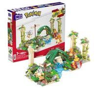 Mega pokémon rovine abbandonate nella giungla set di costruzioni con 464 mattoncini e pezzi compatibili per collegarlo ad altri mondi, set regalo per bambini dai 7 anni in su