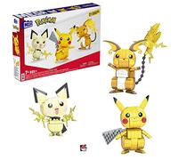 MEGA Pokémon - Set di costruzioni, con trio di evoluzioni di Pikachu da costruire ed esporre, Giocattolo per Bambini 6+ Anni, GYH06