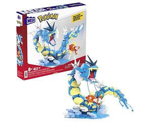 MEGA Pokémon - Set Evoluzione Magikarp, set da costruire con 411 pezzi, con personaggi Magikarp e Gyarados snodato e con 12 punti di connessione, giocattolo per bambini, 8+ anni, HNT95