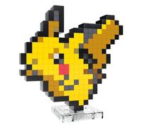 MEGA Pokémon Showcase - Pikachu, set in stile retrò pixelato da costruire con 400 pezzi, con base piana per esporlo e incisione sul retro per appenderlo, giocattolo per bambini, 13+ anni, HTH74