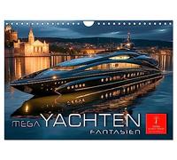 Mega Yachten Fantasien (Wandkalender 2026 DIN A4 quer), CALVENDO Monatskalender: Mega Yachten Fantasien - eine Welt des innovativen Designs und der fesselnden Schönheit