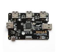 MEGA4: Hub USB 3.1 PPPS a 4 porte per Raspberry Pi 4B, hub USB Raspberry Pi a 4 porte
