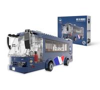 Megableu - Autobus squadra di Francia FFF da montare - 319 mattoni da costruzione - Modello ufficiale FFF - Gioco di costruzione calcio per bambini e adulti - Idea regalo per fan e sostenitori blu