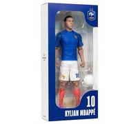 Megableu Figura di calcio Kylian Mbappé FFF, realistica e articolata, 20 cm | Licenza ufficiale FFF da 8 anni - 10 punti di articolazione, si adatta in piedi e indossa la tenuta dei Blus con il numero 10