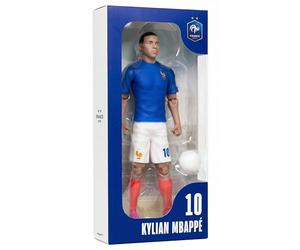 Megableu Figura di calcio Kylian Mbappé FFF, realistica e articolata, 20 cm | Licenza ufficiale FFF da 8 anni - 10 punti di articolazione, si adatta in piedi e indossa la tenuta dei Blus con il numero 10