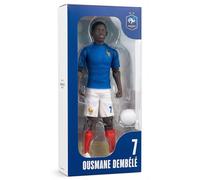 Megableu - Figura FFF Dembélé N°7-20 cm - Grande statuetta calciatore realistica e articolata 10 punti - Licenza ufficiale della squadra francese - Giocattolo calcio con palloncino - Idea regalo Fan