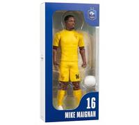 Megableu - Statuetta FFF Maignan #16 - 20 cm - Grande figura calcio articolata 10 punti - Licenza ufficiale della squadra francese - Giocattolo calcio custode con palloncino - Regalo Fan Blus