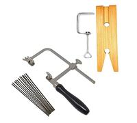 Megacast 3 in 1 Professionale Jeweler's Saw Set Sega Telaio 144 Lame Pinze In Legno Metallo