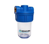 Megaclima By Euroacque Contenitore in Plastica Vuoto per Cartucce 5" 3 Vie con Attacchi 1/2″ Femmina - CFP51000