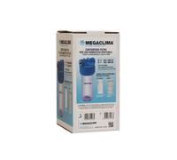 Megaclima By Euroacque Contenitore in Plastica Vuoto per Filtro 7" - 2 Vie con Attacchi 3/4″ Femmina - CFP00729QPR
