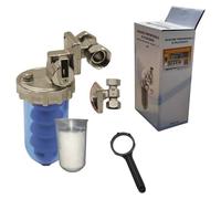 MEGACLIMA Dosatore Proporzionale di Polifosfati 1/2"-1/2" con Attacchi Ruotabili, By-Pass, Chiave Inclusa e Prima Carica | Protezione Caldaia Anticalcare Euroacque