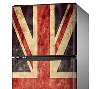 MEGADECOR Adesivo decorativo per frigorifero con bandiera inglese 'Union Jack', varie misure (200 cm x 70 cm)