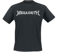 Megadeth Logo Uomo T-Shirt Nero XXL 100% Cotone Regular