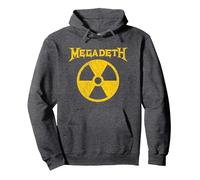 Megadeth Nucleare Felpa con Cappuccio, Unisex per Adulti, Grigio Scuro, S
