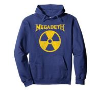 Megadeth Nucleare Felpa con Cappuccio, Unisex per Adulti, Navy, M