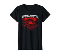 Megadeth - Red Vic Cromo Maglietta, Donna, Nero, XL