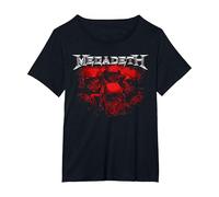 Megadeth - Red Vic Cromo Maglietta, Donna Plus-Size, Nero, 5X