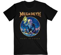Megadeth T Shirt Rust in Peace Anniversary Band Logo Nuovo Ufficiale Unisex Nero