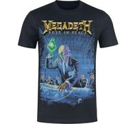 Megadeth Rust in Peace - Heavyweight Uomo T-Shirt Nero 100% Cotone Regular