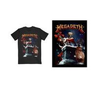 Megadeth Santa Vic Chimney autorizzato Uomo maglietta