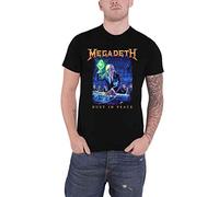 Megadeth T Shirt Rust in Peace Tracklist Band Logo Nuovo Ufficiale Nero Size L