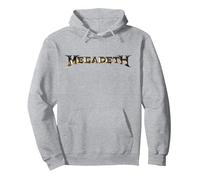 Megadeth - TSTDATD-Logo Felpa con Cappuccio, Unisex per Adulti, Grigio Melange, XL