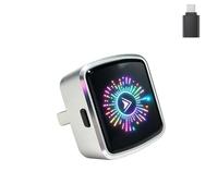 Megadream Adattatore wireless per auto CarPlay & Android con LED, adattatore in lega di alluminio per iOS/Android, Plug & Play, una breve pressione del pulsante scollega la connessione