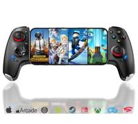 Megadream Controller da gioco Bluetooth per iPhone, Android e Switch | Streaming per PC, PS4, PS5, Xbox con joystick e grilletti ad effetto Hall, cloud gaming, Turbo, macro - Nero