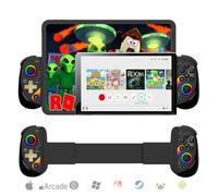 Megadream Controller da gioco mobile per iPad/tablet (fino a 10 pollici | Gamepad Bluetooth per iPhone/Android/PC/Switch, joystick effetto Hall con trigger lineare, turbo, nero stellato