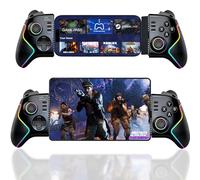 Megadream-Controller per iPad/Tablet (fino a 13 pollici), per iPhone-Controller Gaming-Gamepad con Hall-Effekt-Joysticks, Trigger, Makro, Turbo e RGB-Beleuchtung, per Xbox/PS5/PS4/PC-Streaming