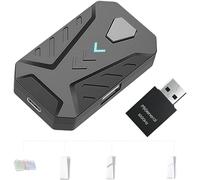 Megadream Convertitore mouse tastiera per PS5 / P5 Slim / PS5 Pro con adattatore generale P5, convertitore a 1000 Hz a bassissimo ritardo, supporta la regolazione della sensibilità del mouse, cambia