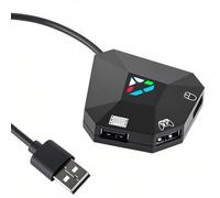 Megadream Convertitore per tastiera e mouse per switch NS, interruttore di scelta USB, adattatore per tastiera e mouse per PS4 / PS3 / Xbox ONE / 360 Console Series Converter, 1 Type-C e 3 Micro USB