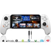 Megadream Mobile Gaming Controller for iPhone 17/16 /Android (USB C) with 3.5mm Audio Jack, Remote Player Gamepad for PS5/PS4/Xbox/PC, Cloud Gaming, Hall Joysticks/Hall Trigger - White