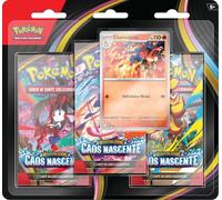 Pokémon: confezione da tre buste dell’espansione Megaevoluzione - Caos Nascente del GCC Pokémon (una carta promozionale olografica e tre buste di espansione), Edizione in Italiano