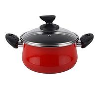 Megafesa Praga - Pentola con Coperchio, Diametro 20 cm, Color Granata