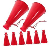 Megafono 10 pezzi Altoparlante Altoparlante Sportivo Plastica Rosso Corni da Festa