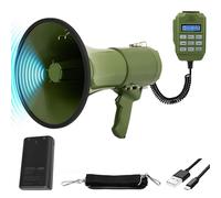 Megafono da 100 W, portata massima 2000 m, megafono con sirena e microfono