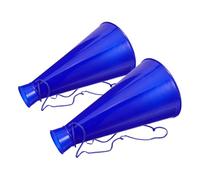 Megafono da Tifo in Plastica 2 Pezzi Blu per Bambini | Amplifica la Voce, Portatile, per Eventi Sportivi e Festa di Compleanno