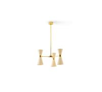 Megafono Lampadario 6 Oro/Avorio