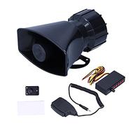 Megafono per Clacson per Auto 12V 100W 125DB, Sirena Antincendio con Allarme di Emergenza a 5 Suoni Adatto per Moto