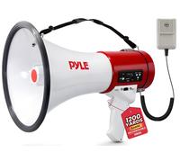 Megafono Portatile 50 Watt con Sirena Microfono Staccabile Cinghia Batteria