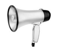 Megafono portatile Bullhorn Registrazione Vocale 25W per Esterno Argenteo 22x14x14cm