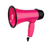 Megafono portatile Bullhorn Registrazione Vocale 25W per Outdoor Rose Red 22x14x14cm