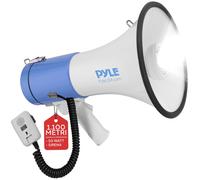 Megafono Portatile Compatto Megafono da 50 Watt con Torcia LED Sirena d Allarme