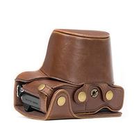 MegaGear Custodia Borsa in Pelle per Olympus OM-D E-M10 con 14-42mm, (Marrone scuro)